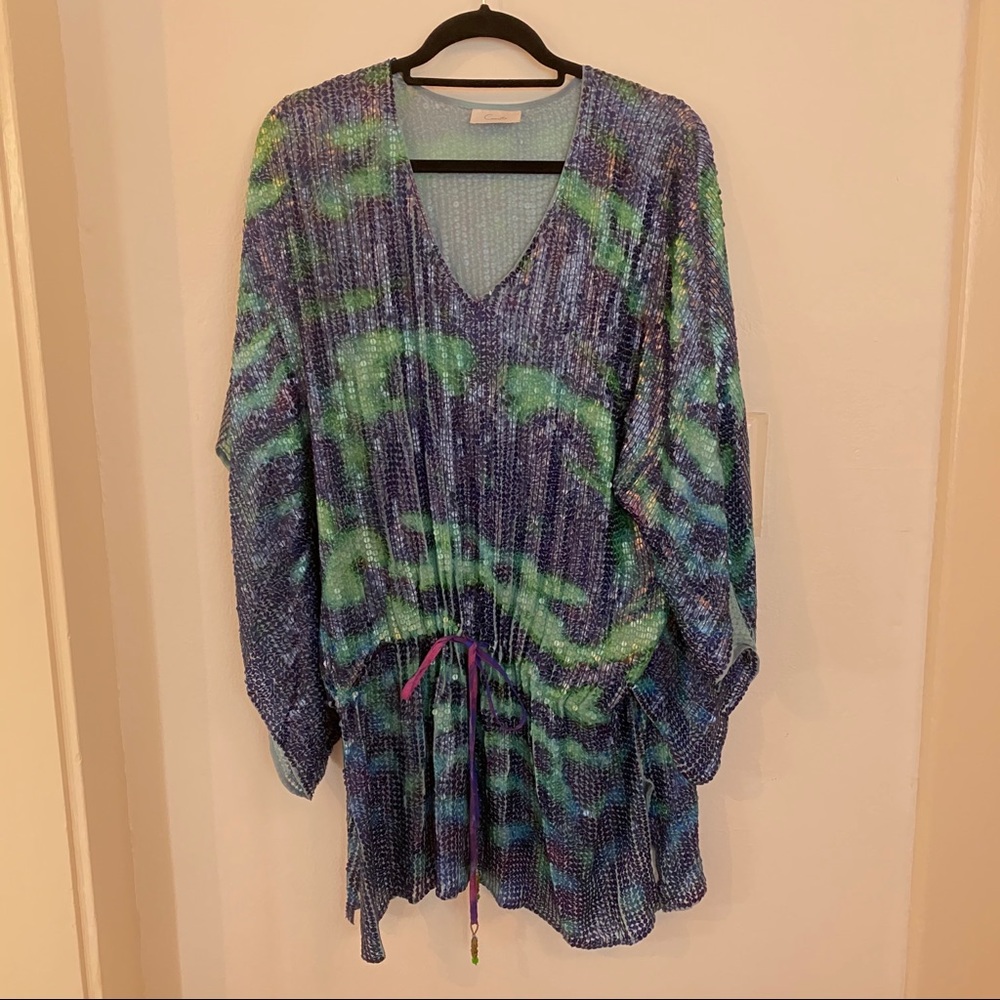 Camilla sequined tunic cover up size small / med